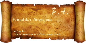 Paschka Anzelma névjegykártya